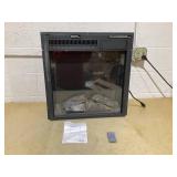Goplus 23-in W Black Wall mount LED Electric Fireplace with Remote Control Included