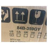 Outsunny 3 Piece Outdoor Glider Chair with Coffee Table Bistro Set, 2 Patio Rocking Swing Chairs with Breathable Sling Fabric, Glass Tabletop, for Backyard, Garden and Porch, Gray (Missing Part G)