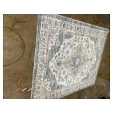 Area Rug for Living Room - 8ft x 10ft Soft Washable Oriental Vintage Floral Distressed Large Carpet - Fade Stain Resistant Non Slip Rugs for Bedroom Dining Room Nursery Dorm Office Home Decor - Blue/B