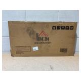 HOMCOM 28" Farmhouse Christmas Tree Base Cover Wooden Christmas Tree Collar Box Home Decoration, Dark Distressed Wood Finish