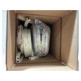 COSTWAY 360° Swivel Bar Stools Set of 2, Height Upholstered Round Barstools with Wooden Frame, Seat and Footrest, Backless Solid Wood Counter Stools for Kitchen Island Bistro Pub, Beige (Maybe Missin