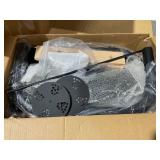 TANGZON Charcoal Barbecue Grill, Barrel Drum BBQ Trolley with Temperature Gauge, Adjustable Vent, Grid Shelf & Wheels, Powder Coated Steel Outdoor Portable Smoker (with Folding Side Table)