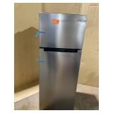 Vissani 7.2 cu. ft. Top Freezer Refrigerator in Fingerprint Resistant Stainless Steel Look (Minor Transit Damage, See Photos)