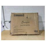 Soozier Exercise Bike, Flywheel Indoor Stationary Bike, Adjustable Height and Resistance, with LCD Monitor, Comfortable Seat Cushion, 264 lbs Capacity, Black and Red