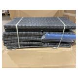 Costway 4 -Piece Rattan Patio Conversation Set with Blue Cushions