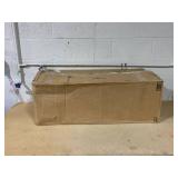 Noble House Jordyn 35" Wooden Barstool, Set of 2, Gray and Black Finish (Used, Attempted To Assemble)