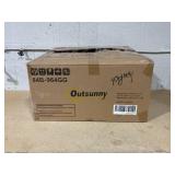 Outsunny Outdoor Gliding Chairs Set Durable Compact for Patio, Bistro Tea Time, Perfect for Couples & Families, Gray (Missing 1 Armrest)