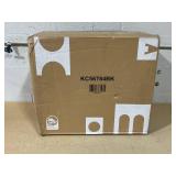 HAPPYGRILL 2 Pieces Wooden Dining Chairs Set, Vintage Armless Windsor Chairs, Kitchen Dining Chairs with Backrest, Black\