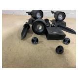 Better Homes & Gardens Taylor Solar Powered Black Cast Metal Color Lock LED Spotlight, 150 Lumens, 2 Pack