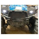 Aosom 12V Kids Ride On Truck, 10Ah Electric Car Off-Road UTV with Bluetooth, Remote Control, Suspensions, USB, MP3, Lights, 3 Speeds & 4 Motors, Blue (Slightly Used )