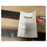 VEVOR Cable Railing Post, 36" x 2" x 2" Steel Horizontal Hole Deck Railing Post, 10 Pre-Drilled Holes, SUS304 Stainless Steel Cable Rail Post with Horizontal and Curved Bracket, 1-Pack, Black