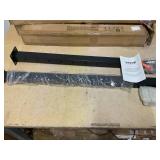 VEVOR Cable Railing Post, 36" x 2" x 2" Steel Horizontal Hole Deck Railing Post, 10 Pre-Drilled Holes, SUS304 Stainless Steel Cable Rail Post with Horizontal and Curved Bracket, 1-Pack, Black