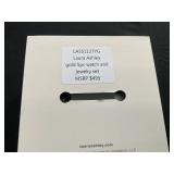 Laura Ashley Womens Gold 5pc Watch and Jewelry Set