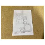 Slickblue Set of 2 Brown/Black/White Ladder Back Wooden Dining Chairs with Wide Seat for Kitchen or Dining Room (Wood Frame)