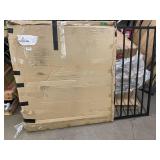 Fenteck Metal Gate - 3.5 ft Wide x 4 ft High - Black - Outdoor