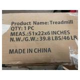 Under-desk Treadmill - Black, 51 x 22 x 6 in