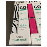 GoSonic Toothbrush - Portable Sonic, 2 Speeds, 30,000+ Strokes/Min (Lot of 3)