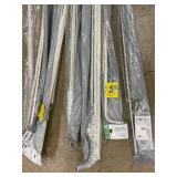 Closet Door Track Rails and Curtain rail bundle - Gray Aluminum