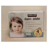 NEW KIRKLAND SIGNATURE DIAPERS SIZE 4 (198PK)