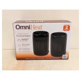 OMNIHEAT DIGITAL CERAMIC PERSONAL HEATER 2PK