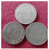 1943 Steel Penny Set - P/D/S