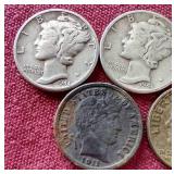 (5) Silver Dimes