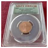 2000 Broadstruck Error Penny - PCGS MS65RD