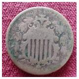 1867(?) Shield Nickel With Rays