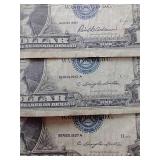 (3) Silver Certificate $1 Notes