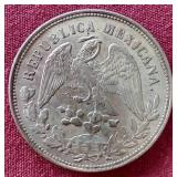 1902 Mexico Silver 1 Peso Coin - Nice!