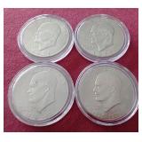 (4) Eisenhower Dollars