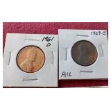 Small Mixed US Coin Lot - Pennies/Nickels/Dimes/Quarter