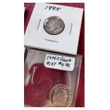 Small Mixed US Coin Lot - Pennies/Nickels/Dimes/Quarter