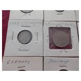 (15) Vintage Foreign Coins in Flips