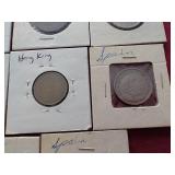 (15) Vintage Foreign Coins in Flips