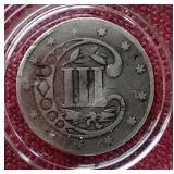 1859(?) 3 Cent Silver Coin