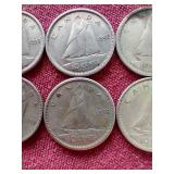 (6) 80% Silver Canadian Dimes