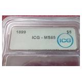 1899 Liberty Head $5 Gold Coin - ICG MS65 WOW!