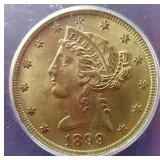 1899 Liberty Head $5 Gold Coin - ICG MS65 WOW!