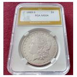 1889-S Morgan Dollar PGA MS64 - Key Date!