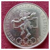 1968 Mexico Olympic Silver Peso