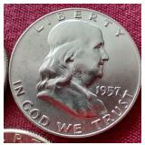 (3) Beautiful Uncirculated Franklin Half Dollars