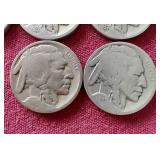 (10) Buffalo Nickels