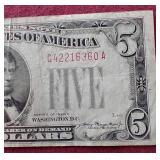 1928 Red Seal $5 Note