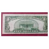 1928 Red Seal $5 Note