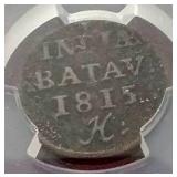 1815 Netherlands East Indies Duit Coin - PCGS Authenticated