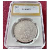 1899 Morgan Dollar PGA MS63 - Tough Date!
