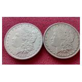 (2) 1884 Morgan Dollars