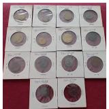 (14) Vintage Thailand Coins