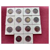 (14) Vintage Thailand Coins